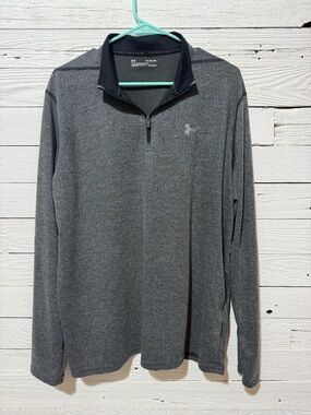 Under Armour Black Heathered Zip-Front Pullover